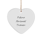 Funny Future Personal Trainer Heart Ornament Gifts for Men, Women, Personal Trainer, Christmas Unique Gifts from Friends, Family, Coworkers - Image 1